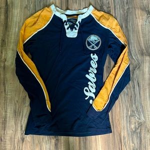 NHL Old time hockey Buffalo Sabres long sleeve. Size small.